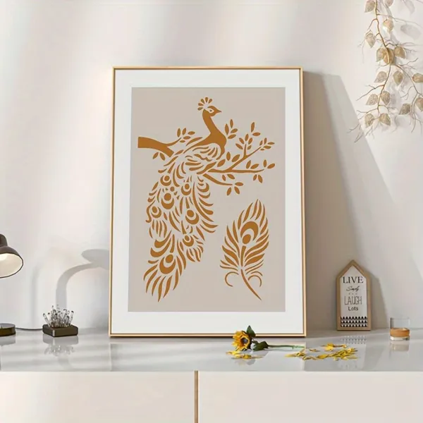 White_Peacock_Stencil_Diy_And_Craft