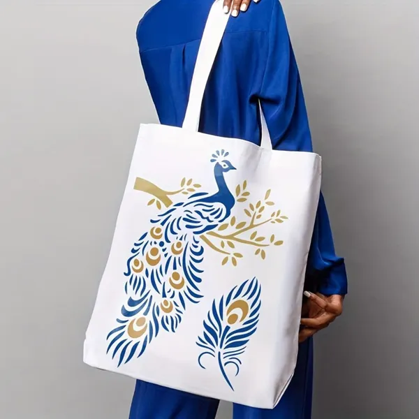 White_Peacock_Stencil_Diy_And_Craft