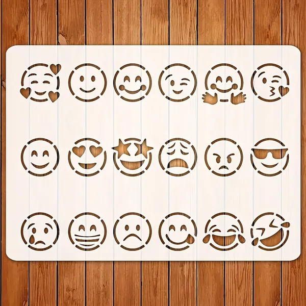 White_Face_Expression_Stencil_Reusable_Plastic_Template_Diy_And_Craft