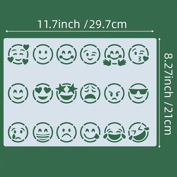 White_Face_Expression_Stencil_Reusable_Plastic_Template_Diy_And_Craft