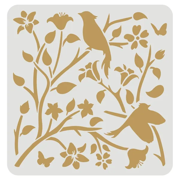 White_Bird_Branch_Stencil_Home_Decor
