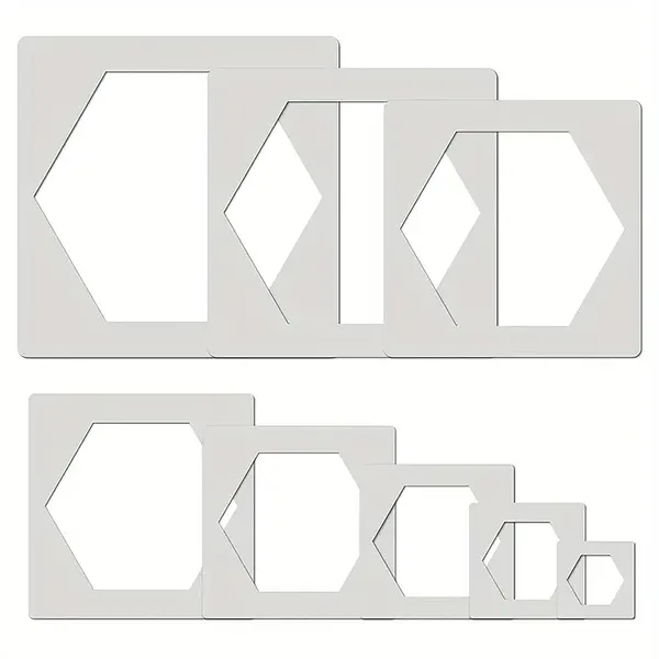 White_Pcs_Large_Hexagon_Stencils_Home_Decor