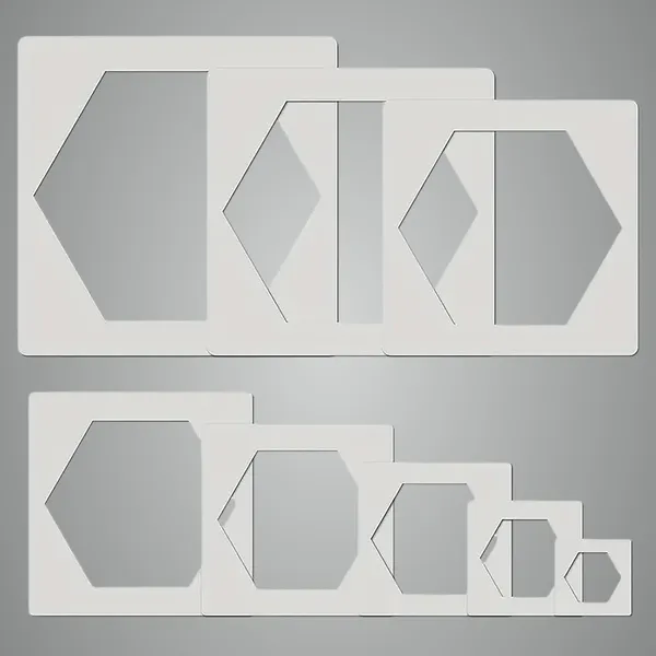 White_Pcs_Large_Hexagon_Stencils_Home_Decor