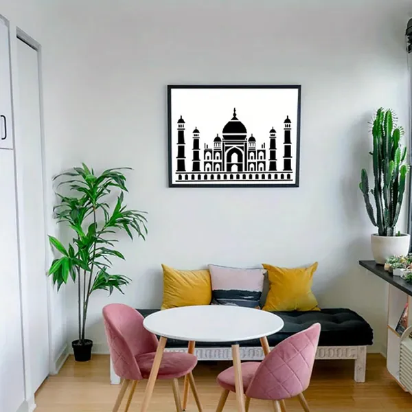 White_Islamic_Architecture_Stencils_Pet_Plastic_Diy_Wall_Art_Templates_Spray_Gun_Diy_And_Craft