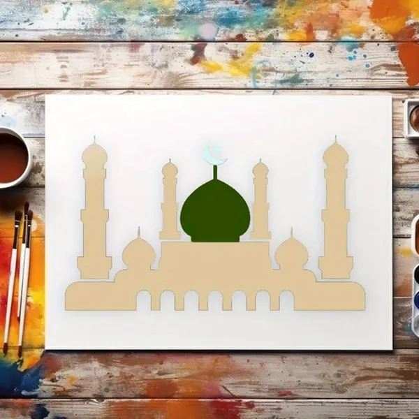 White_Islamic_Architecture_Stencils_Pet_Plastic_Diy_Wall_Art_Templates_Spray_Gun_Diy_And_Craft