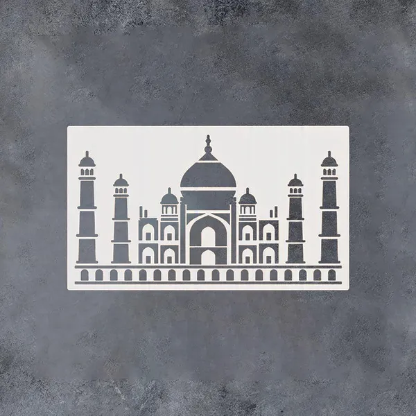 White_Islamic_Architecture_Stencils_Pet_Plastic_Diy_Wall_Art_Templates_Spray_Gun_Diy_And_Craft