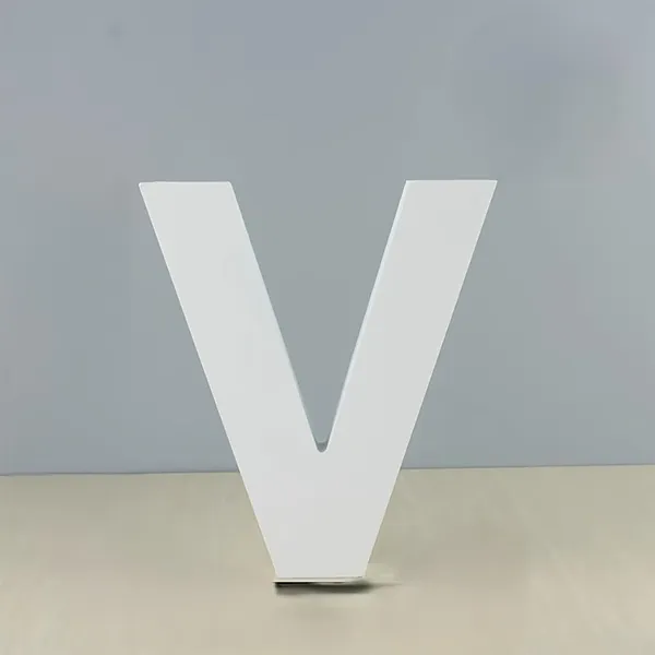 White_Standing_Letters_V_Decoration_Pvc_Block