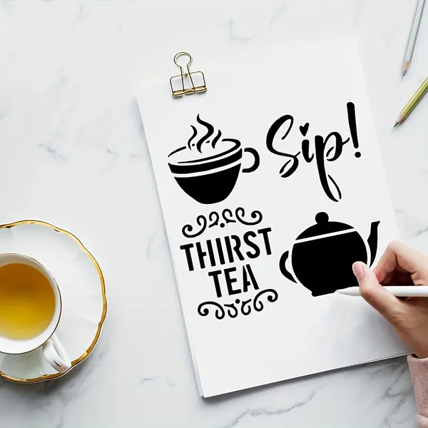 White_Coffee_Stencil_Reusable_Cafe_Bakery_Templates_Home_Decor