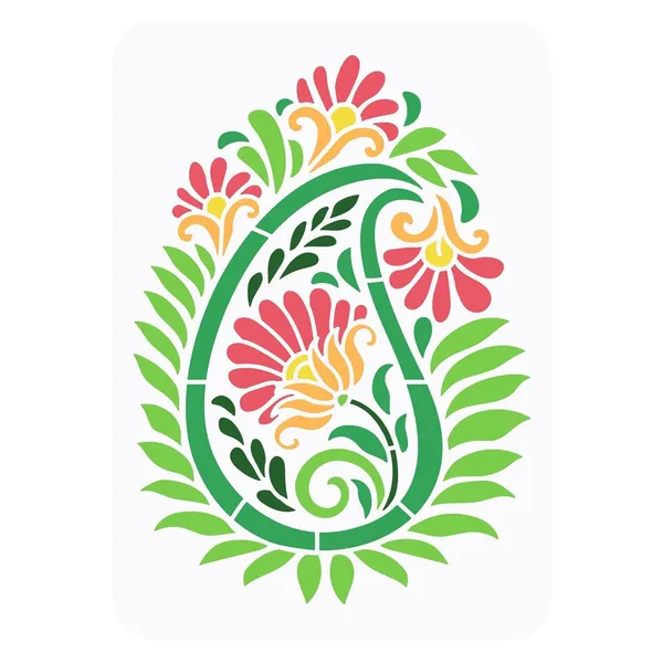 White_Paisley_Stencil_Flowers_Leaves_Fancy_Paisley_Pattern_Diy_And_Craft