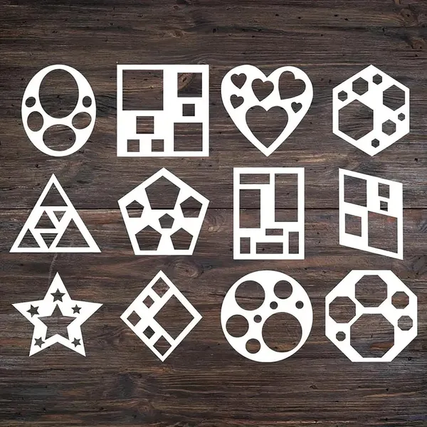 White_Chalk_Stencils_Geometry_Drawing_Stencil_Templates_Kids