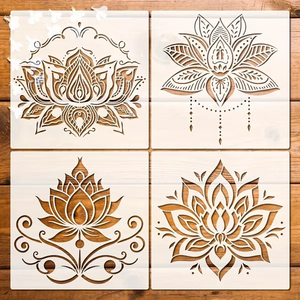 White_Lotus_Flower_Stencils_Inch_Cm_Large_Mandala_Template_Reusable_Floral_Pattern_Boards_Diy_And_Craft