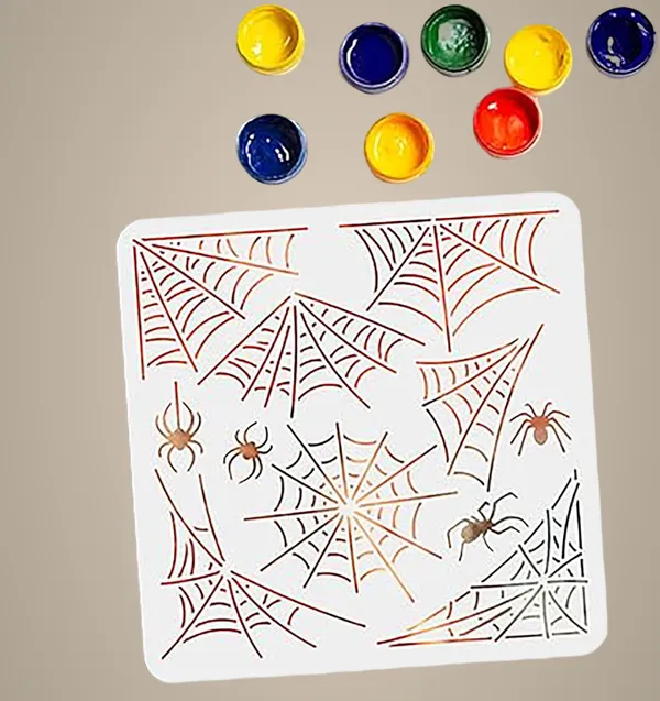 White_Spider_Web_Stencil_Halloween_Reusable_Pet_Painting_Template_Home_Decor
