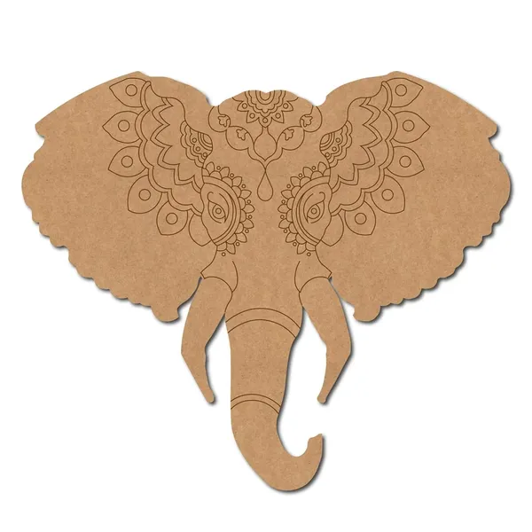 Beige_Elephant_Mandala_Mdf_Cutout_Diy_And_Craft