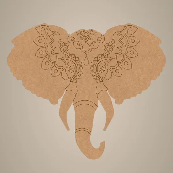 Beige_Elephant_Mandala_Mdf_Cutout_Diy_And_Craft