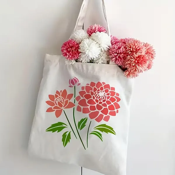White_Large_Dahlia_Stencil_Reusable_Floral_Template_Diy_And_Craft