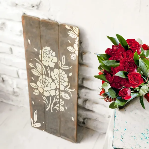 White_Large_Rose_Flower_Painting_Stencil_Diy_And_Craft