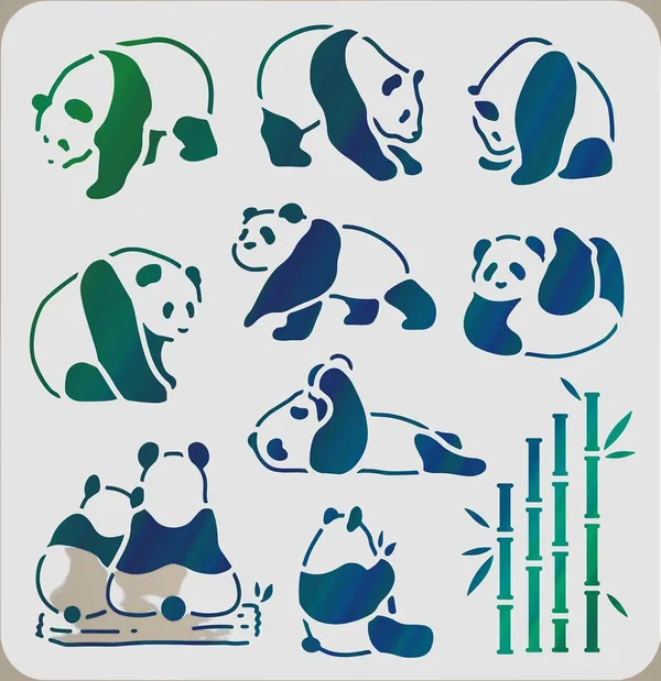 White_Panda_Bamboo_Stencils_Plastic_Drawing_Painting_Templates_Diy_And_Craft