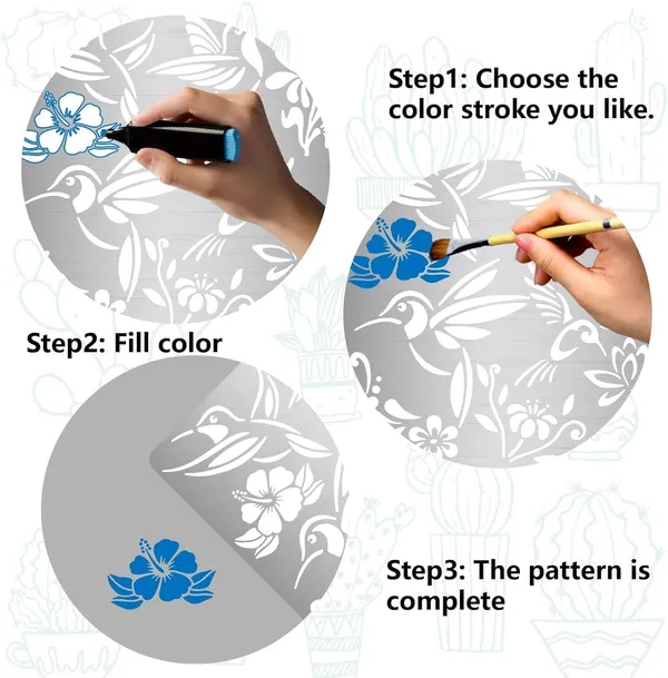 White_Hummingbird_Metal_Stencil_Birds_Stainless_Steel_Drawing_Template_Diy_And_Craft