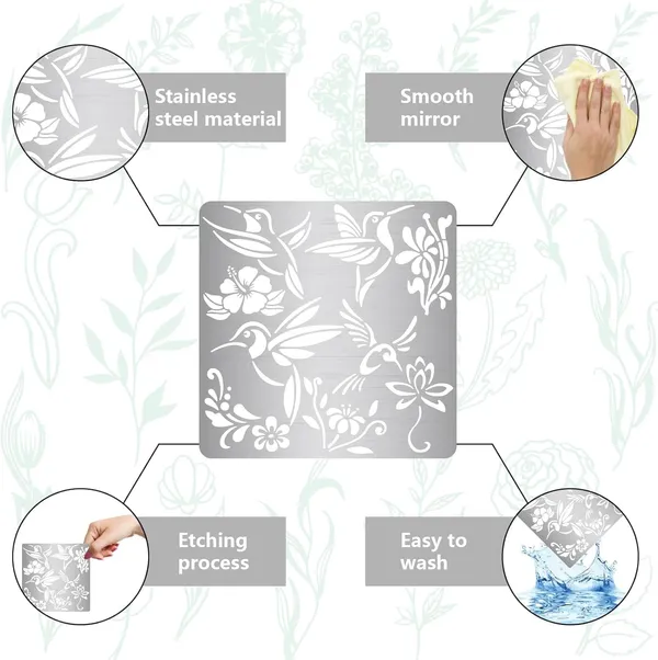 White_Hummingbird_Metal_Stencil_Birds_Stainless_Steel_Drawing_Template_Diy_And_Craft