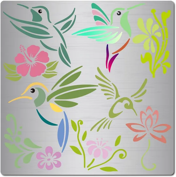 White_Hummingbird_Metal_Stencil_Birds_Stainless_Steel_Drawing_Template_Diy_And_Craft