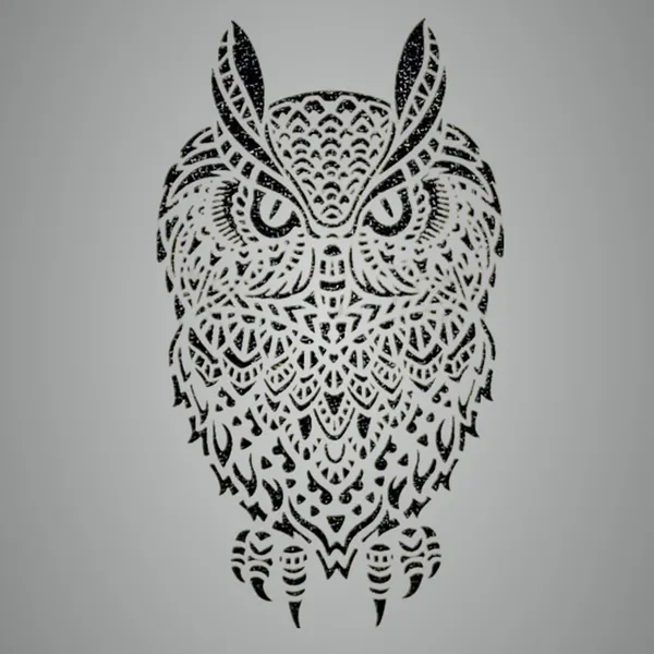 White_Large_Owl_Stencil_Diy_And_Craft