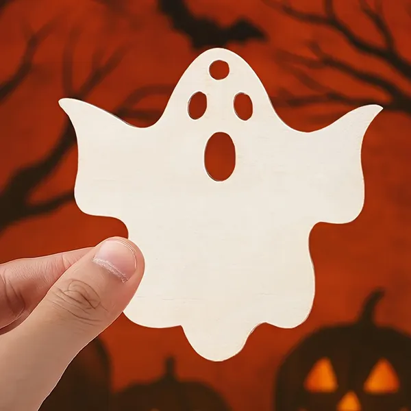Beige_Halloween_Wooden_Ghost_Cutouts_Diy_Craft_Pendants_Kids
