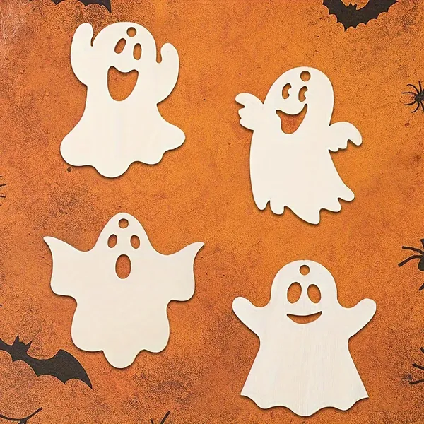 Beige_Halloween_Wooden_Ghost_Cutouts_Diy_Craft_Pendants_Kids