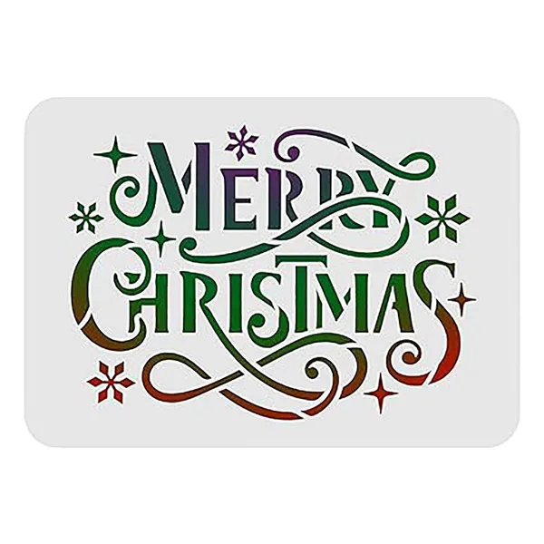 White_Merry_Christmas_Words_Stencil_Reusable_Plastic_Template_Home_Decor