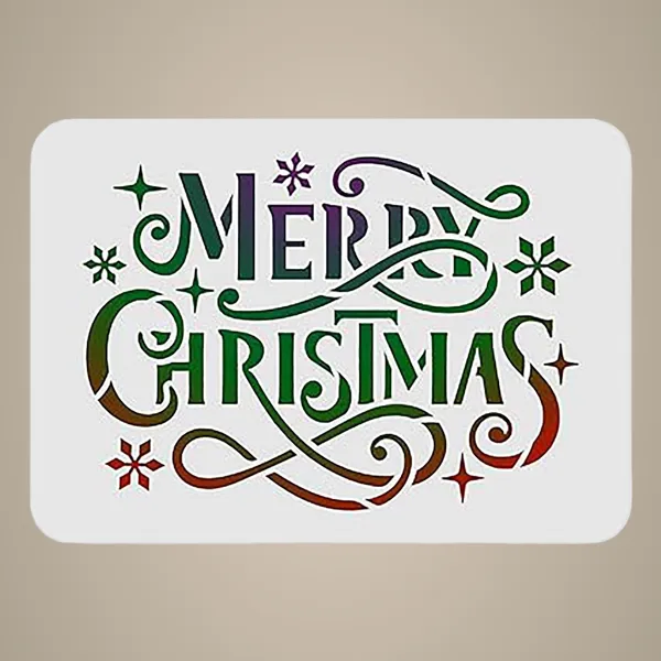 White_Merry_Christmas_Words_Stencil_Reusable_Plastic_Template_Home_Decor