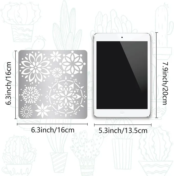 White_Mandala_Metal_Stencil_Flower_Design_Stainless_Steel_Painting_Template_Home_Decor