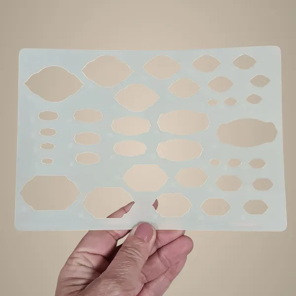 White_Geometric_Shape_Stencils_Reusable_Plastic_Template_Diy_And_Craft