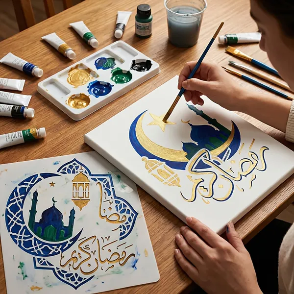 White_Ramadan_Eid_Plastic_Stencil_Moon_Lantern_Mosque_Art_Template_Diy_And_Craft