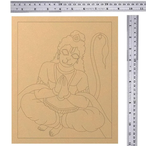 Beige_Hanuman_Mdf_Cutout_Diy_And_Craft