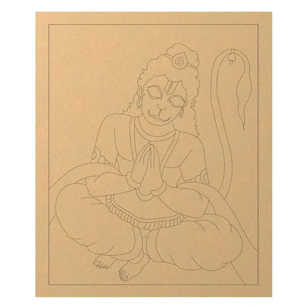 Beige_Hanuman_Mdf_Cutout_Diy_And_Craft