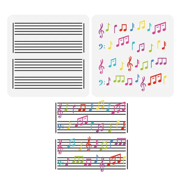 White_Music_Notes_Stave_Stencil_Music_Theme_Painting_Template_Diy_And_Craft