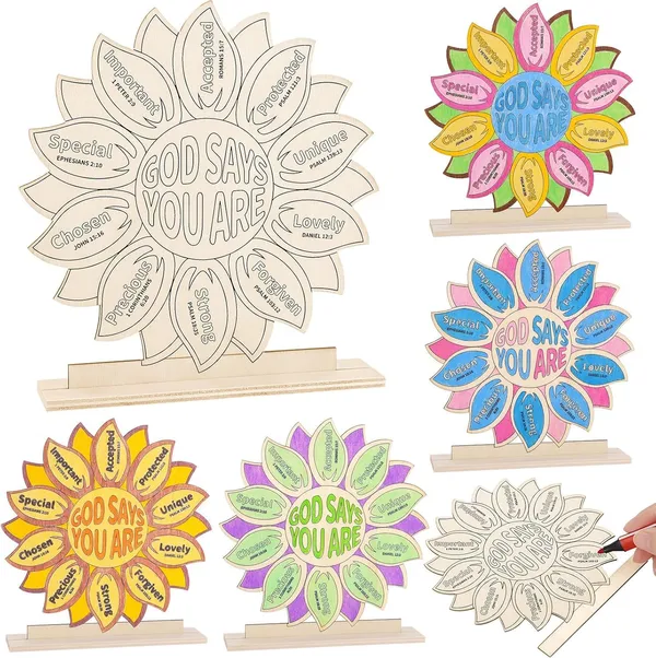 Beige_God_Says_You_Are_Sunflower_Wood_Craft_Diy_Christian_Wooden_Tabletop_Signs_Diy_And_Craft