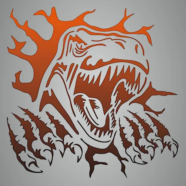 White_Dinosaur_Head_Stencil_Reusable_Painting_Template_Home_Decor