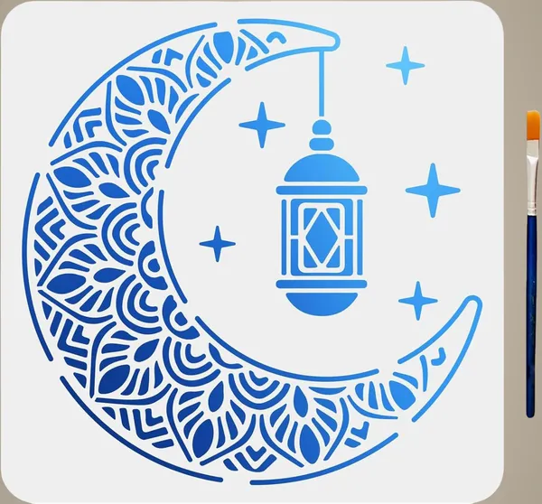 White_Ramadan_Lantern_Moon_Stencil_Eid_Al_Fitr_Reusable_Pet_Painting_Template_Home_Decor