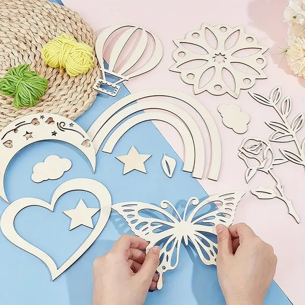 Beige_Wood_Chip_Wall_Decoration_Diy_And_Craft