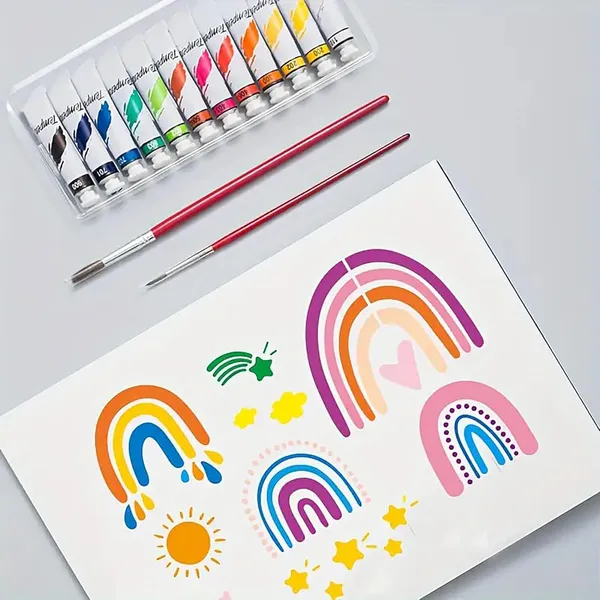 White_Large_Rainbow_Cloud_Wall_Stencil_Kids