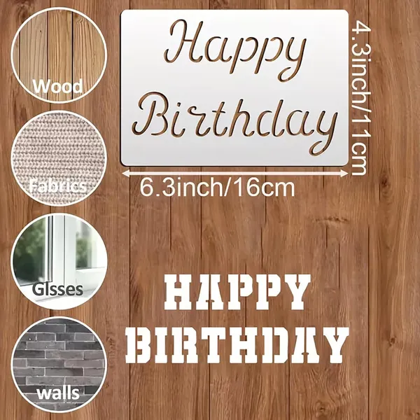 White_Birthday_Stencil_Reusable_Painting_Templates_General