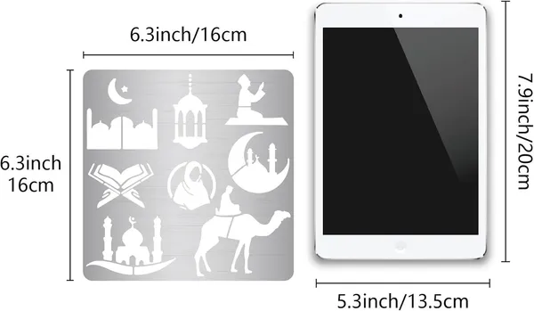 White_Eid_Mubarak_Metal_Stencil_Mosque_Moon_Lantern_Stainless_Steel_Drawing_Template_Home_Decor