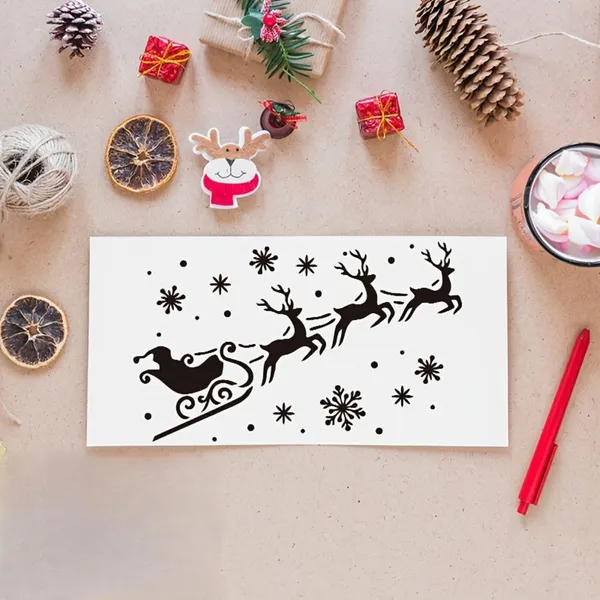 White_Santa_S_Sleigh_Stencils_A_Size_X_Cm_Home_Decor