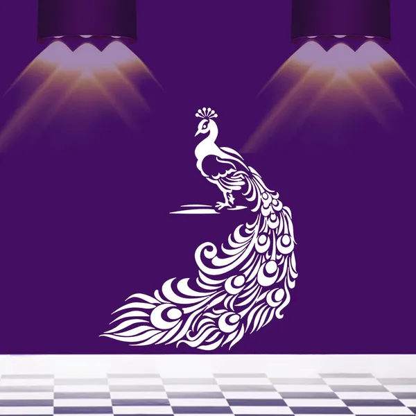 White_Peacock_Wall_Painting_Stencil_Pattern_Theme_Diy_Art_Template_Diy_And_Craft