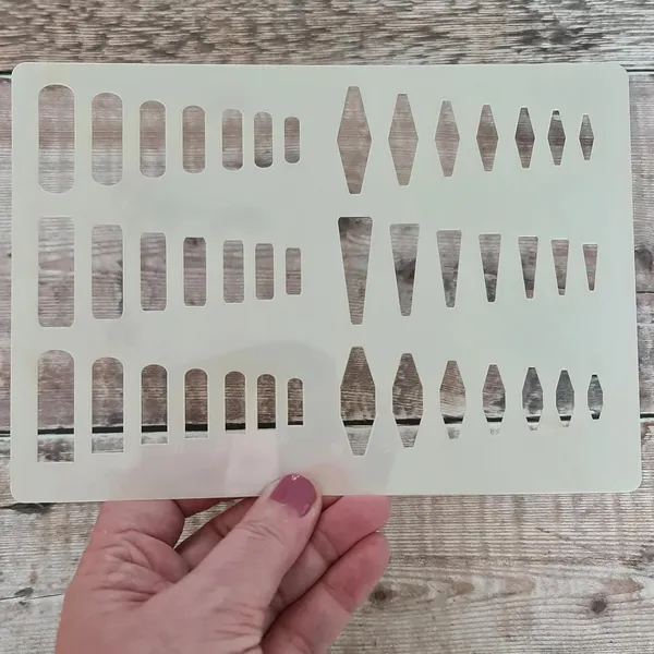 White_Geometric_Shape_Stencils_Set_Reusable_Plastic_Template_Diy_And_Craft