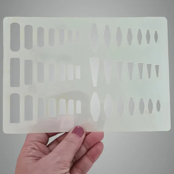 White_Geometric_Shape_Stencils_Set_Reusable_Plastic_Template_Diy_And_Craft