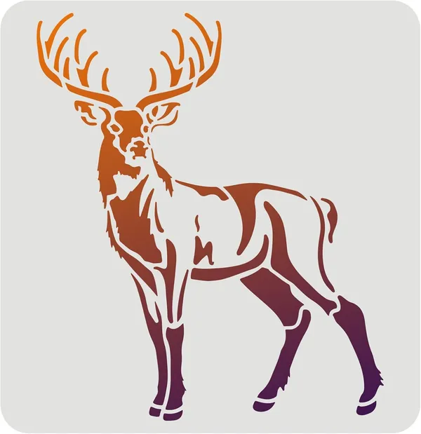 White_Deer_Stencil_Diy_And_Craft