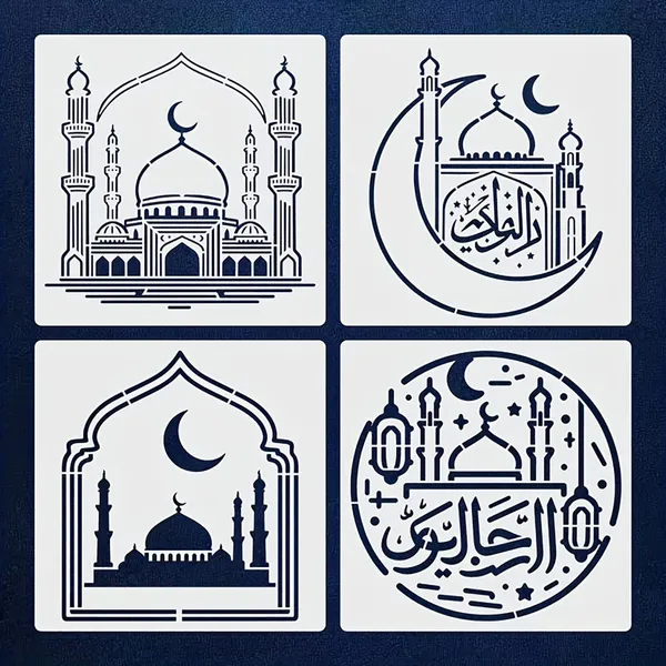 White_Islamic_Ramadan_Stencil_Arabic_Calligraphy_Mosque_Architecture_Painting_Template_Home_Decor