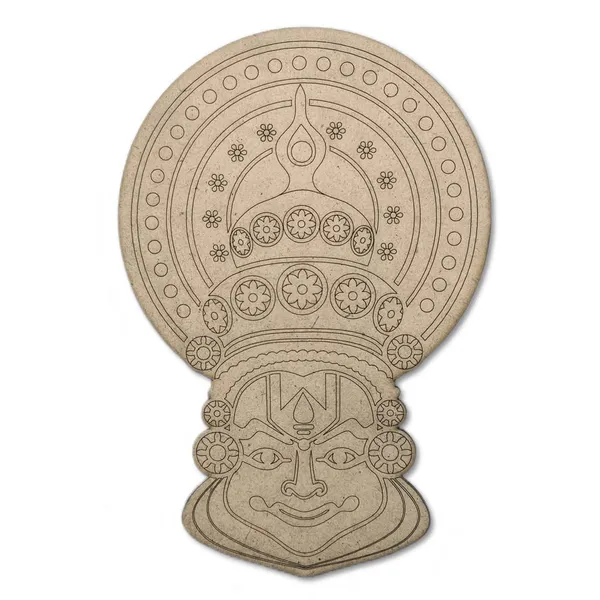 Beige_Wooden_Pre_Marked_Mdf_Base_Kathakali_Diy_And_Craft