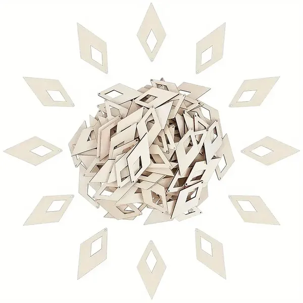 Beige_Rhombus_Wooden_Pendants_Natural_Mdf_Shapes_Diy_And_Craft
